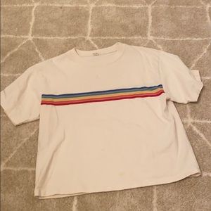 rainbow stripe t shirt from brandy melville